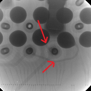 BGA X-ray showing modification